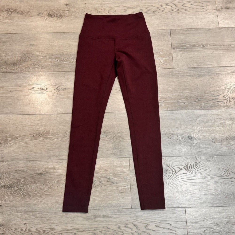 Zella Yoga Pants Womens Size XSmall XS Maroon Pull On Stretch Activewear